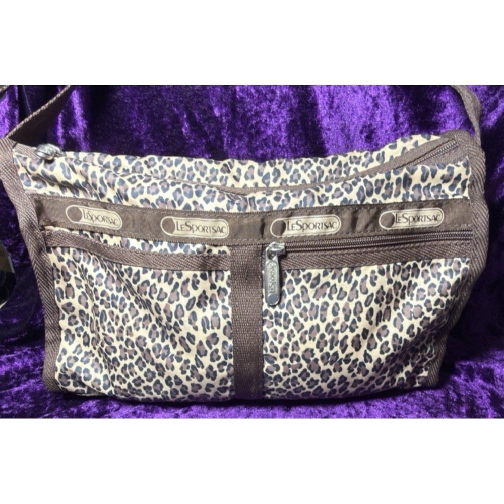 Lesportsac Cheetah Crossbody Animal‎ Print Bag Lightweight Retro Nylon Boho